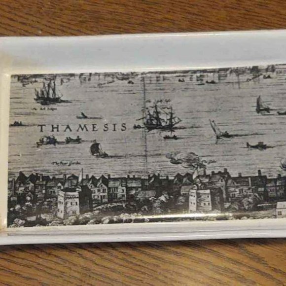 Vintage Holcam Pottery Trinket Dish Thamesis - Bankside Where Shakespear Lived. - Picture 5 of 7